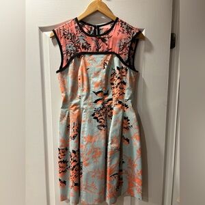 Colourful Detailed high neck dress
